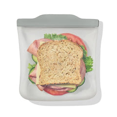 Silicone Reusable Bag Sandwich (28 oz) - Light Grey