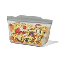 Silicone Reusable Bag Stand-Up Quart (32 oz) - Light Grey