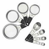 Stainless Steel Measuring Cups and Spoons Set