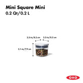 POP Container - Mini Square Mini (0.2 Qt.)