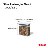 POP Container - Slim Rectangle Short (1.2 Qt.)