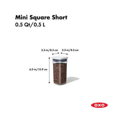 POP Container - Mini Square Short (0.5 Qt.)