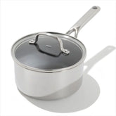 Trident Hybrid Non-Stick Stainless Steel 2.5 Qt Saucepan with Lid