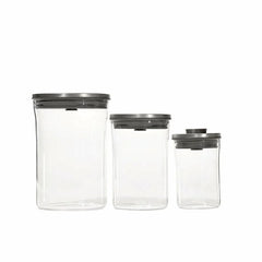 Steel 3-Piece POP Round Canister Graduated Set