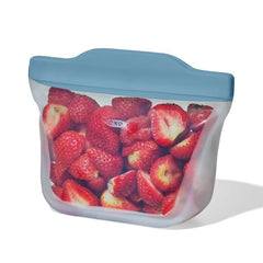 Silicone Reusable Bag  Stand-Up Snack (12 oz) - Blue