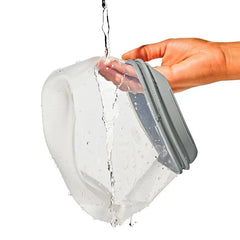 Silicone Reusable Bag  Stand-Up Snack (12 oz) - Light Grey