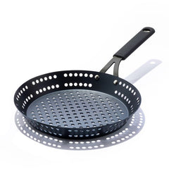 OXO Obsidian Outdoor Carbon Steel 12-Inch Perforated Frypan
