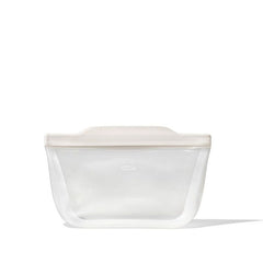 Silicone Reusable Bag - Stand-Up Quart (32 oz) - Oat