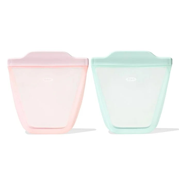 Tot Silicone Reusable Bag - 2-Piece Stand-Up Cup Set